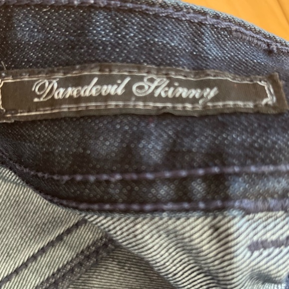 Guess Premium Dark blue Daredevil Skinny Jeans with crystal-like details. - Picture 3 of 10